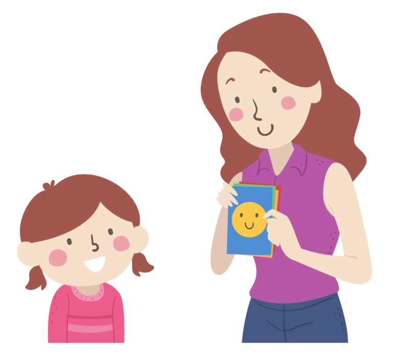 Therapist supporting child